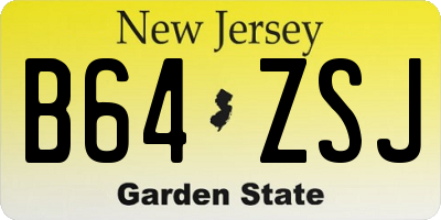 NJ license plate B64ZSJ