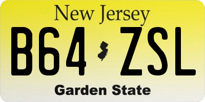 NJ license plate B64ZSL