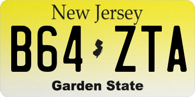 NJ license plate B64ZTA