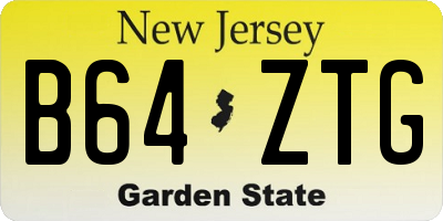 NJ license plate B64ZTG