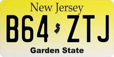 NJ license plate B64ZTJ