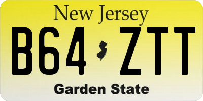 NJ license plate B64ZTT