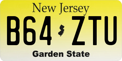 NJ license plate B64ZTU