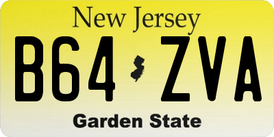 NJ license plate B64ZVA