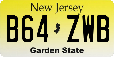 NJ license plate B64ZWB