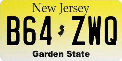 NJ license plate B64ZWQ