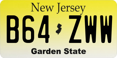 NJ license plate B64ZWW