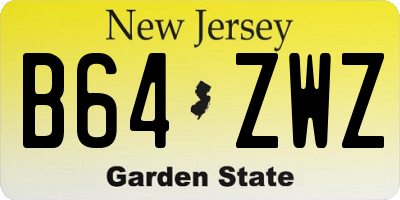 NJ license plate B64ZWZ