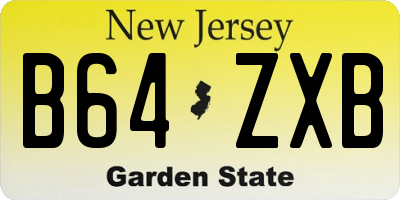 NJ license plate B64ZXB