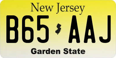 NJ license plate B65AAJ