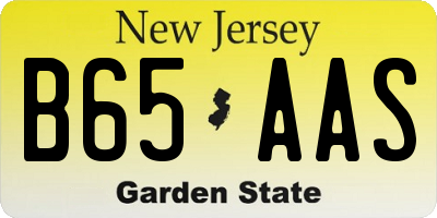 NJ license plate B65AAS