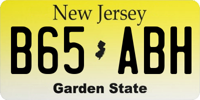 NJ license plate B65ABH