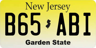 NJ license plate B65ABI