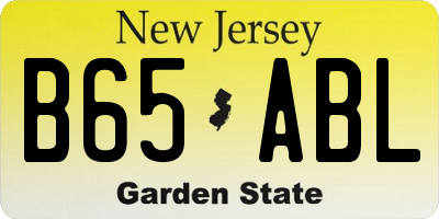 NJ license plate B65ABL