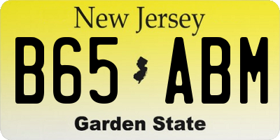 NJ license plate B65ABM