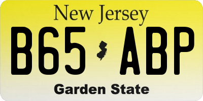 NJ license plate B65ABP