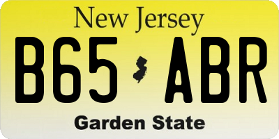 NJ license plate B65ABR
