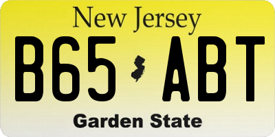 NJ license plate B65ABT