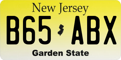 NJ license plate B65ABX