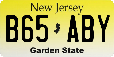 NJ license plate B65ABY