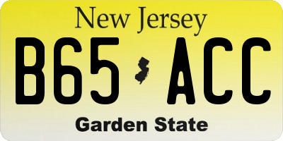 NJ license plate B65ACC
