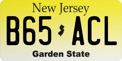 NJ license plate B65ACL