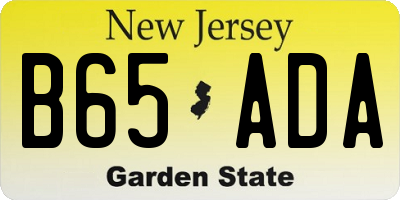 NJ license plate B65ADA