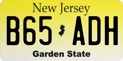 NJ license plate B65ADH