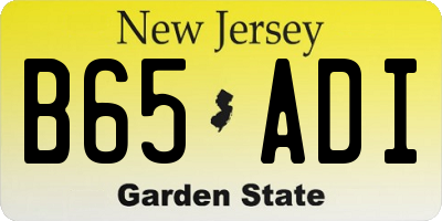 NJ license plate B65ADI