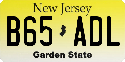 NJ license plate B65ADL