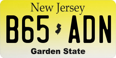 NJ license plate B65ADN