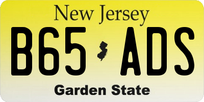 NJ license plate B65ADS