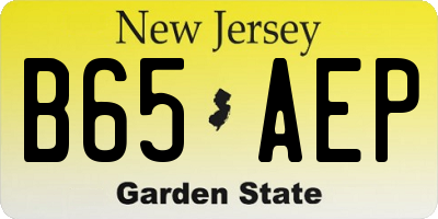 NJ license plate B65AEP