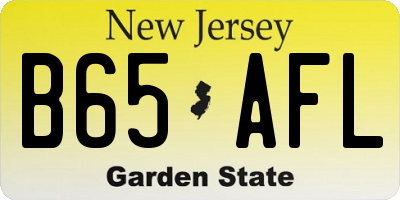 NJ license plate B65AFL