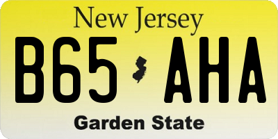 NJ license plate B65AHA