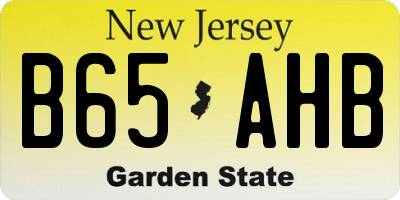 NJ license plate B65AHB