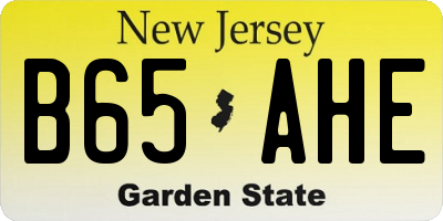 NJ license plate B65AHE