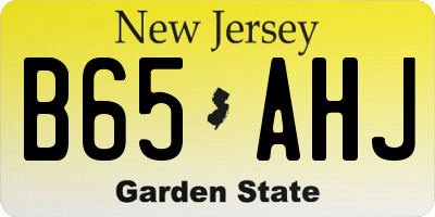 NJ license plate B65AHJ