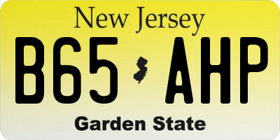 NJ license plate B65AHP