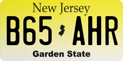 NJ license plate B65AHR