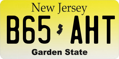 NJ license plate B65AHT