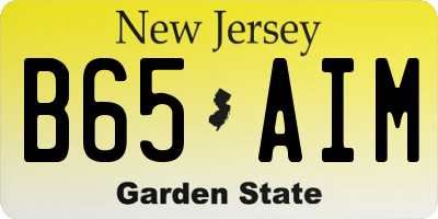 NJ license plate B65AIM