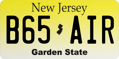 NJ license plate B65AIR