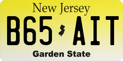 NJ license plate B65AIT