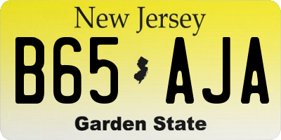 NJ license plate B65AJA
