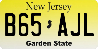 NJ license plate B65AJL