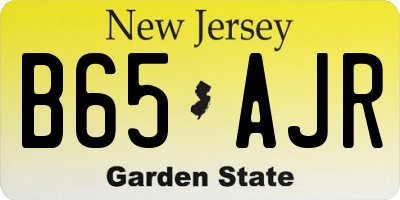 NJ license plate B65AJR
