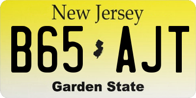 NJ license plate B65AJT
