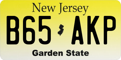 NJ license plate B65AKP