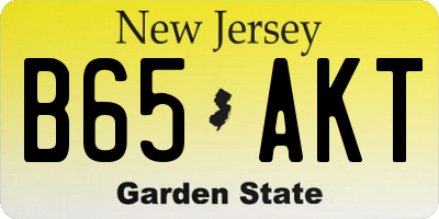 NJ license plate B65AKT